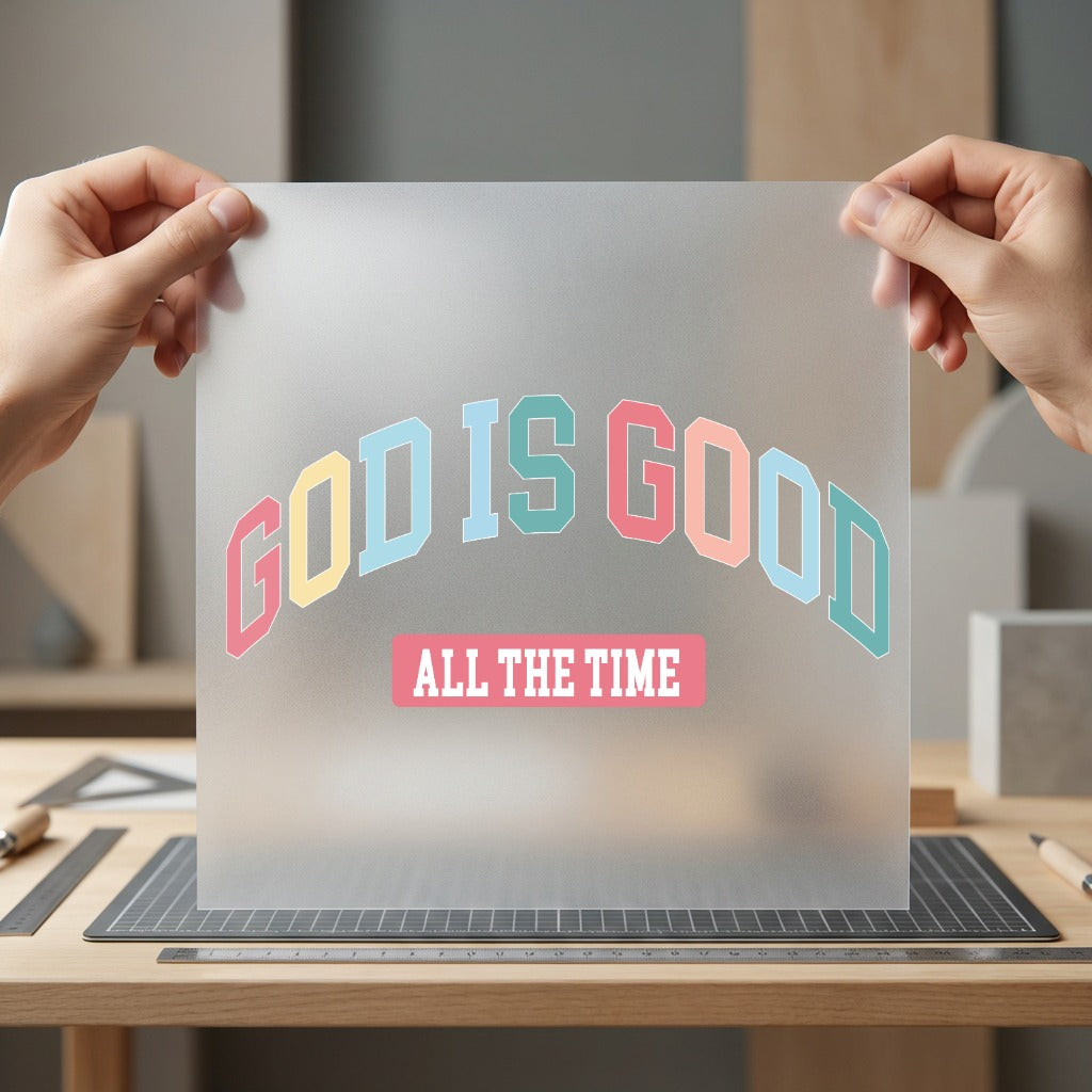 God Good All Time Christian Faith Ready to Press DTF Transfer for Dtf