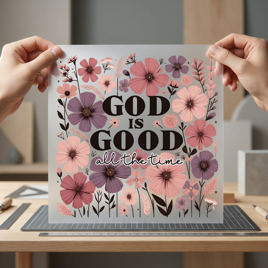 God Good Floral Faith-inspired Christian Faith Ready to Press DTF Transfer for Dtf