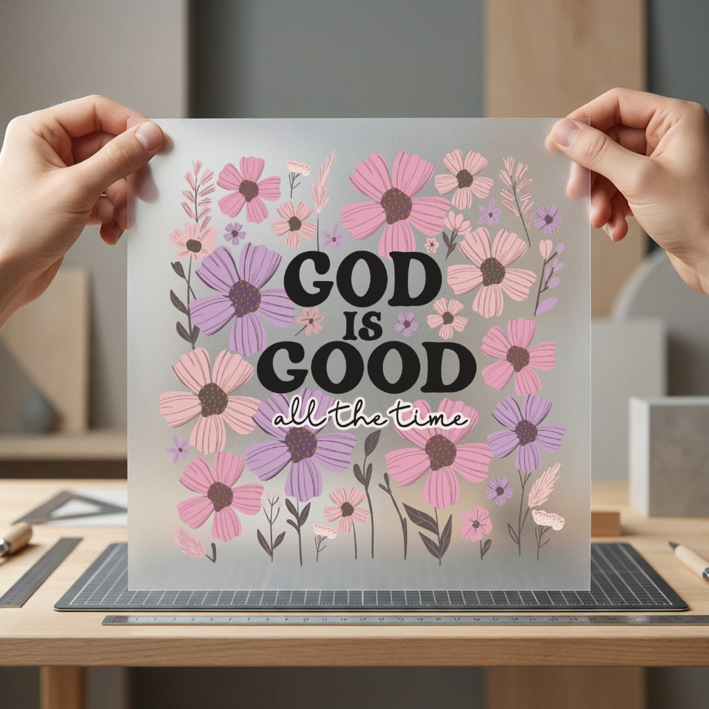 God Good Floral Inspirational Christian Faith Ready to Press DTF Transfer for Dtf