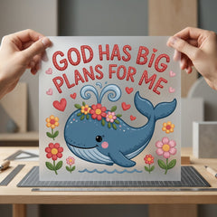 God Has Big Plans Christian Faith Ready to Press DTF Transfer for Dtf