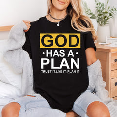 God Has Plan Inspirational Christian Faith Ready to Press DTF Transfer for Dtf