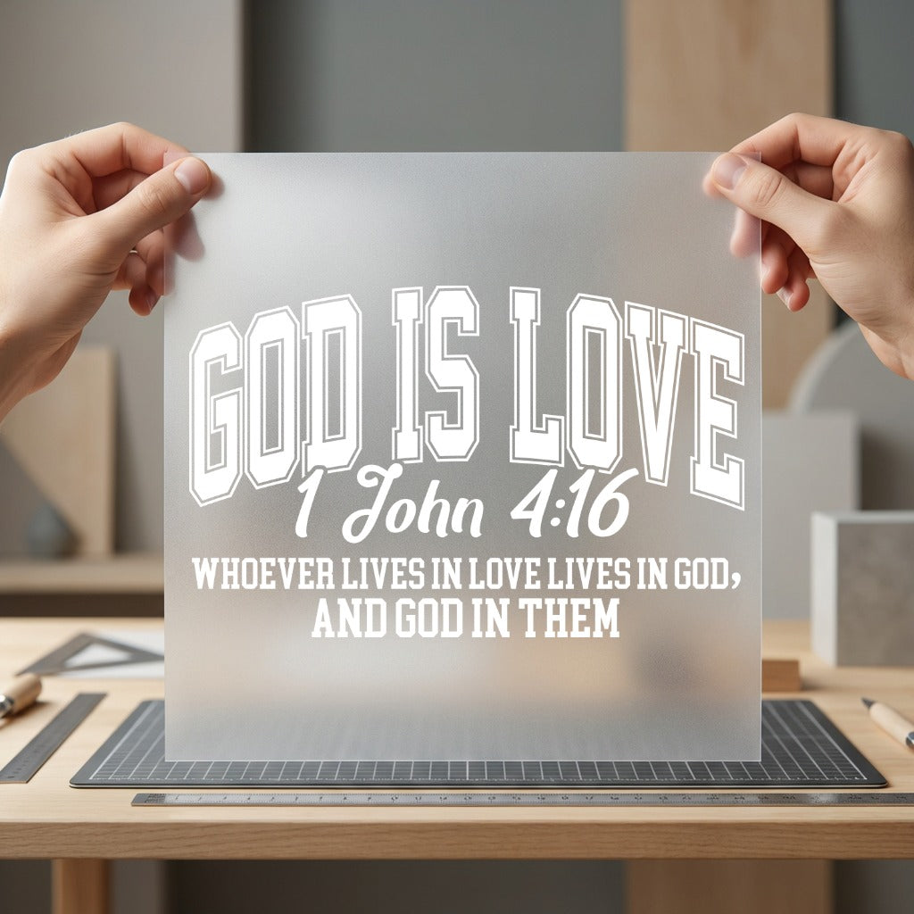 God Love John Scripture Christian Faith Ready to Press DTF Transfer for Dtf