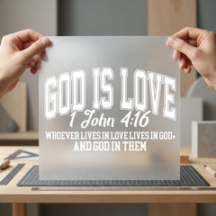 God Love John Scripture Christian Faith Ready to Press DTF Transfer for Dtf