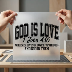 God Love John Scripture Christian Faith Ready to Press DTF Transfer for Dtf
