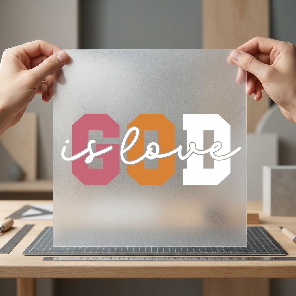 God Love Retro Script Christian Faith Ready to Press DTF Transfer for Dtf