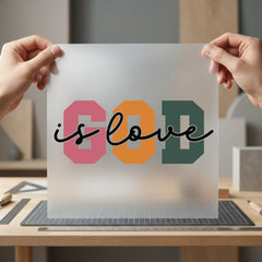 God Love Retro Script Christian Faith Ready to Press DTF Transfer for Dtf