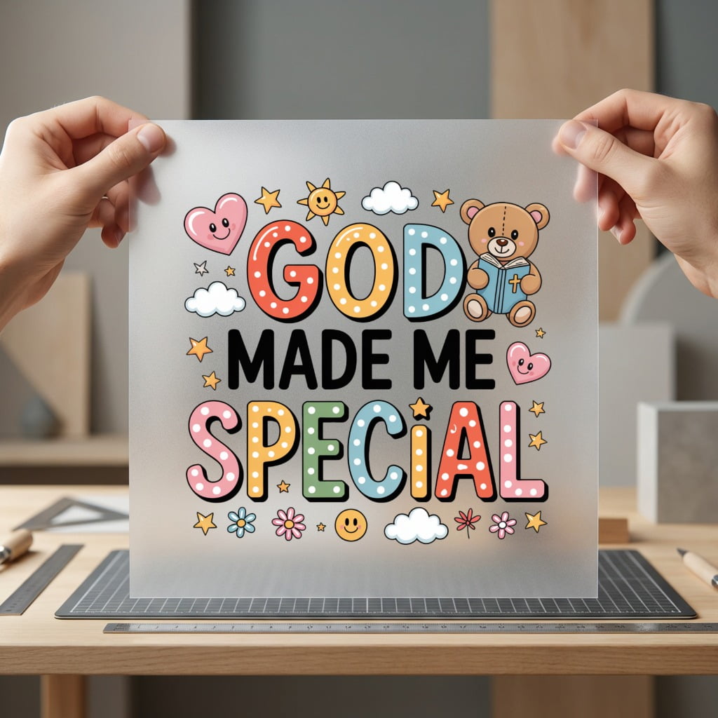 God Made Special Kids Christian Faith Ready to Press DTF Transfer for Dtf