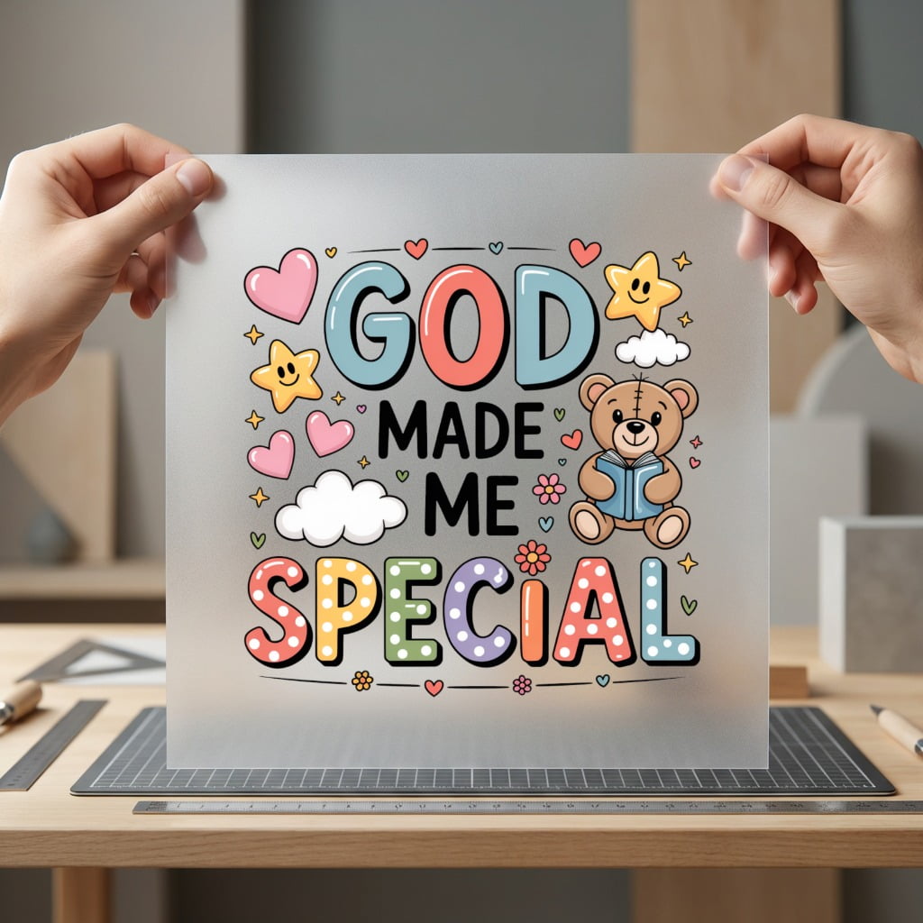 God Made Special Kids Christian Faith Ready to Press DTF Transfer for Dtf