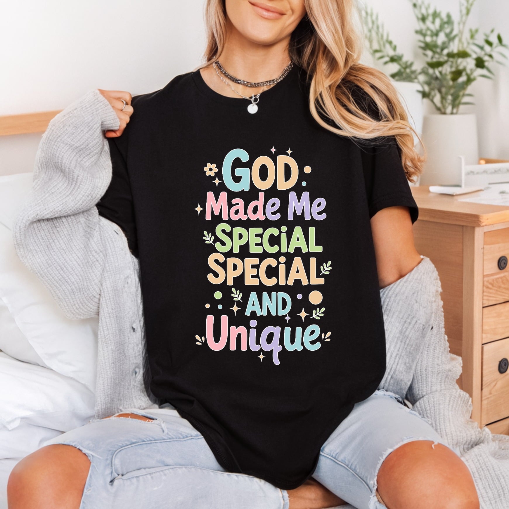 God Made Special Unique Christian Faith Ready to Press DTF Transfer for Dtf