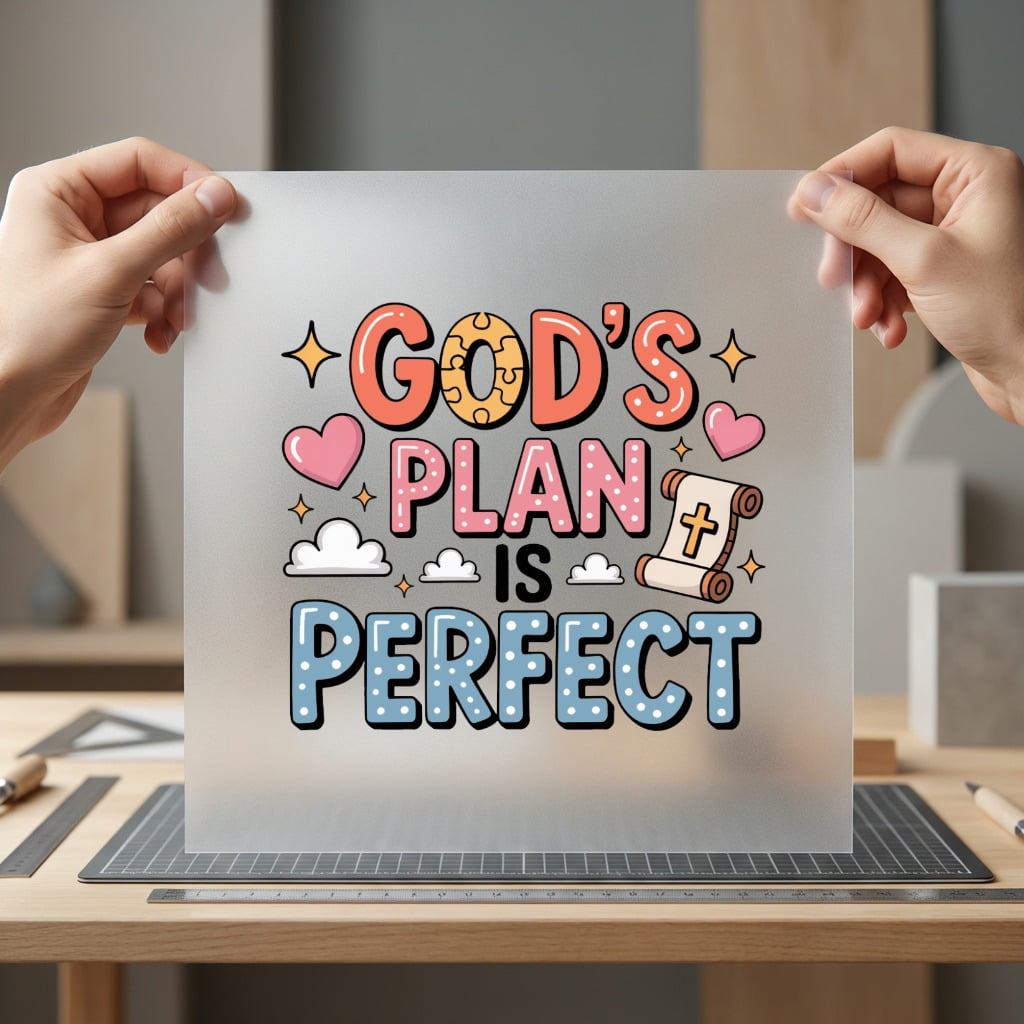 God Plan Perfect Christian Christian Faith Ready to Press DTF Transfer for Dtf