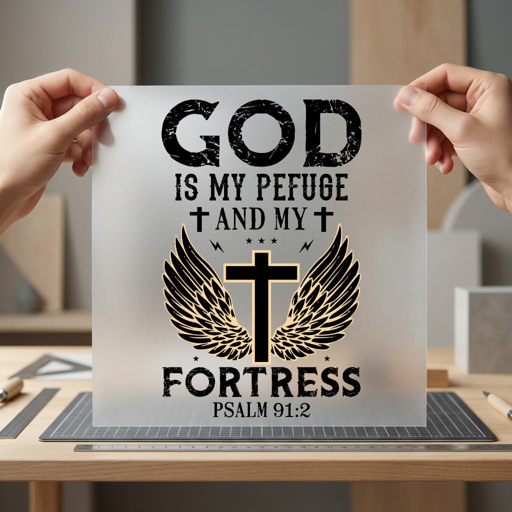 God Refuge Fortress Faith Christian Faith Ready to Press DTF Transfer for Dtf