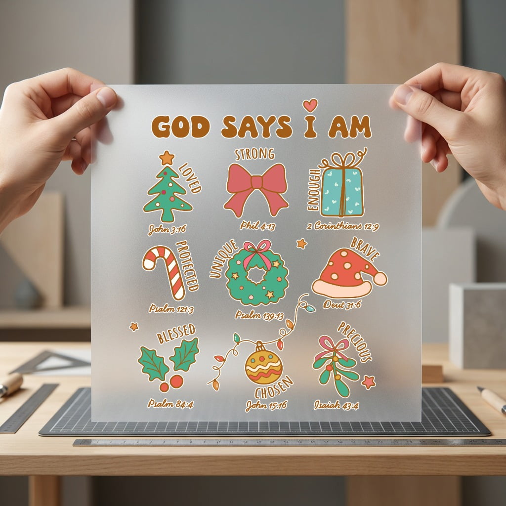 God Says Christmas Christian Christian Faith Ready to Press DTF Transfer for Dtf