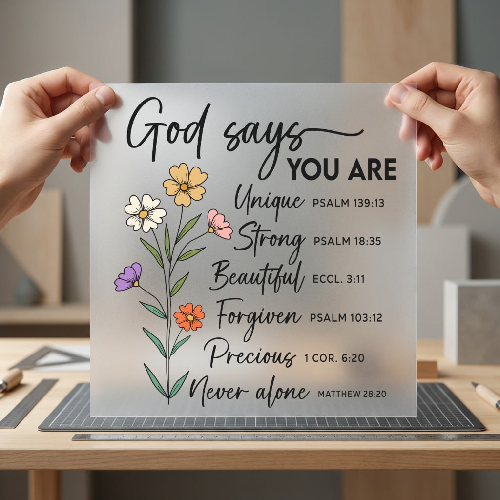 God Says You Inspirational Christian Faith Ready to Press DTF Transfer for Dtf