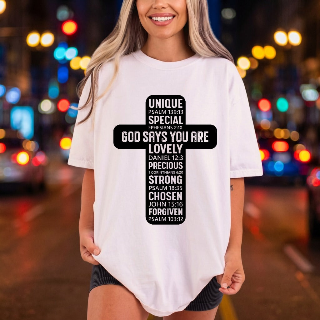 God Says You Lovely Christian Faith Ready to Press DTF Transfer for Dtf