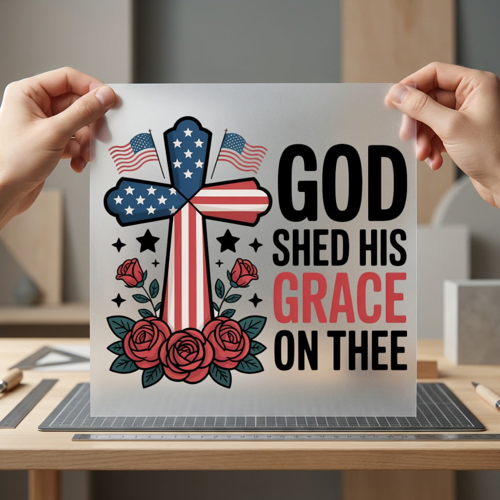 God Shed His Grace Christian Faith Ready to Press DTF Transfer for Dtf