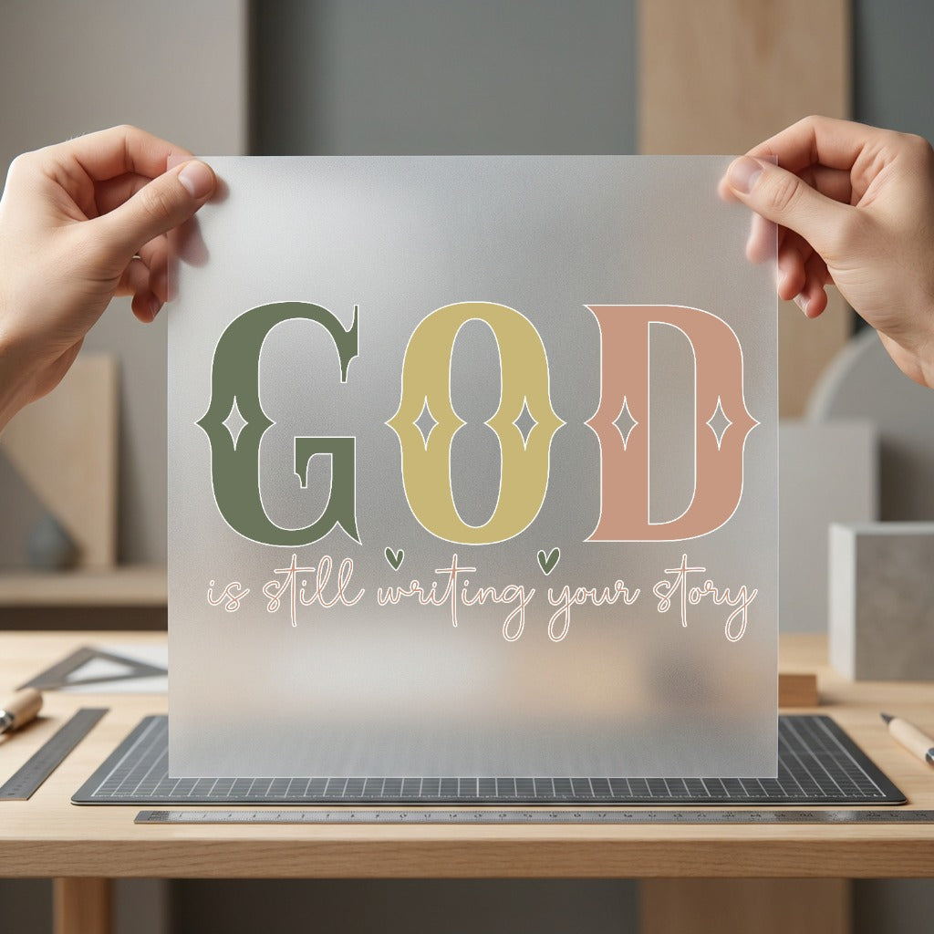 God Still Writing Story Christian Faith Ready to Press DTF Transfer for Dtf