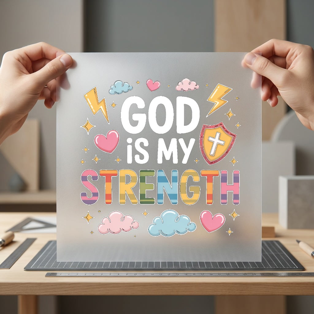 God Strength Faith-inspired Diy Christian Faith Ready to Press DTF Transfer for Dtf