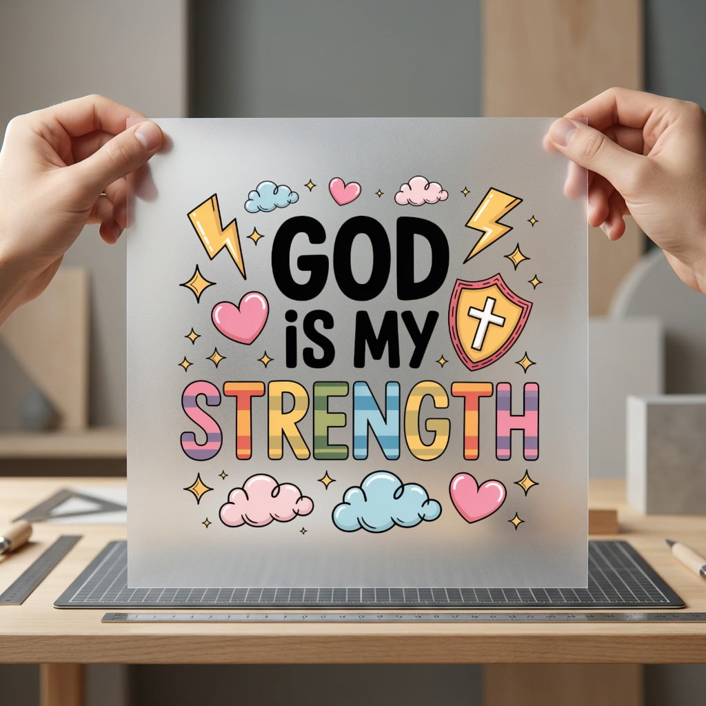 God Strength Faith-inspired Diy Christian Faith Ready to Press DTF Transfer for Dtf