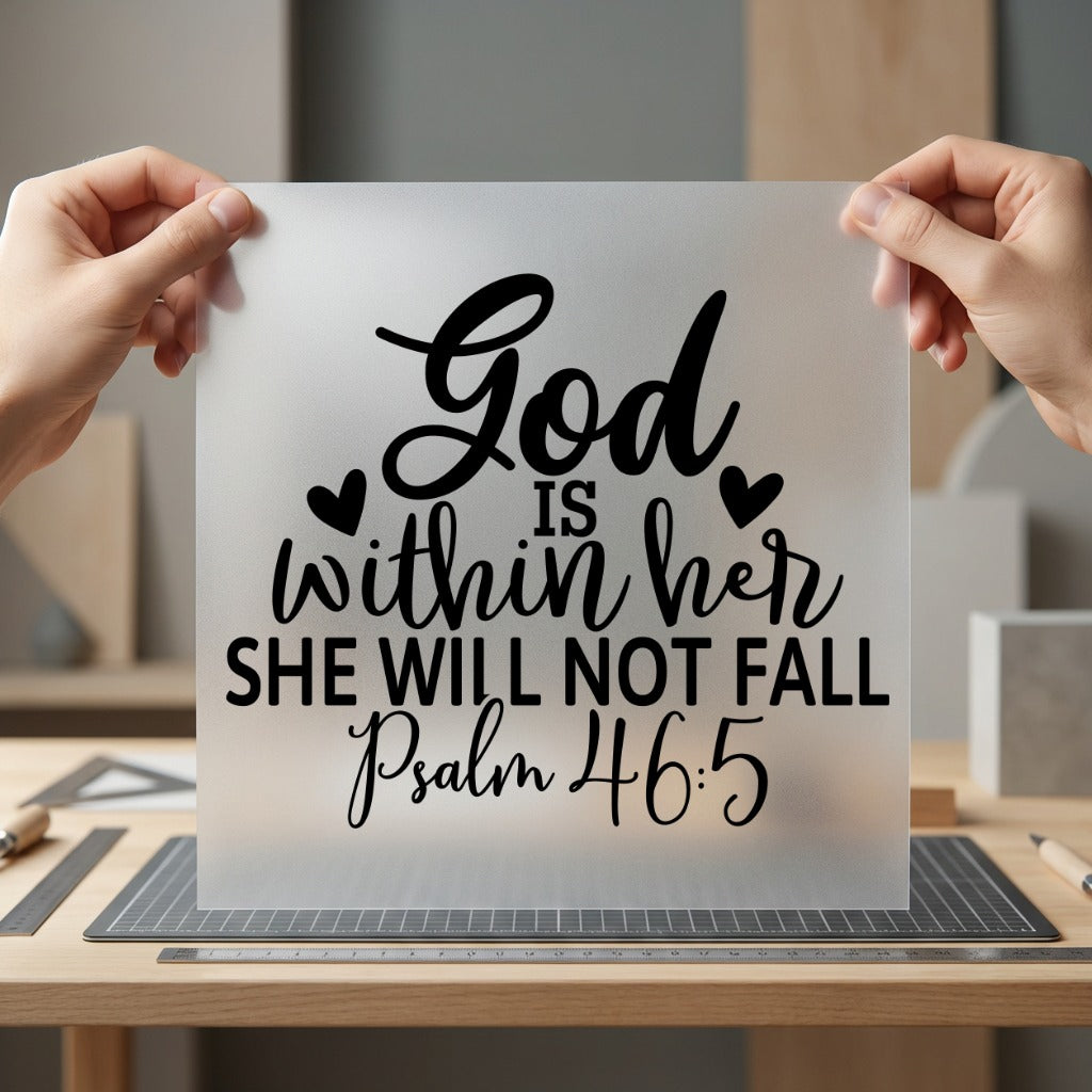 God Within Her Godly Christian Faith Ready to Press DTF Transfer for Dtf