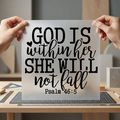 God Within Her Scripture Christian Faith Ready to Press DTF Transfer for Dtf