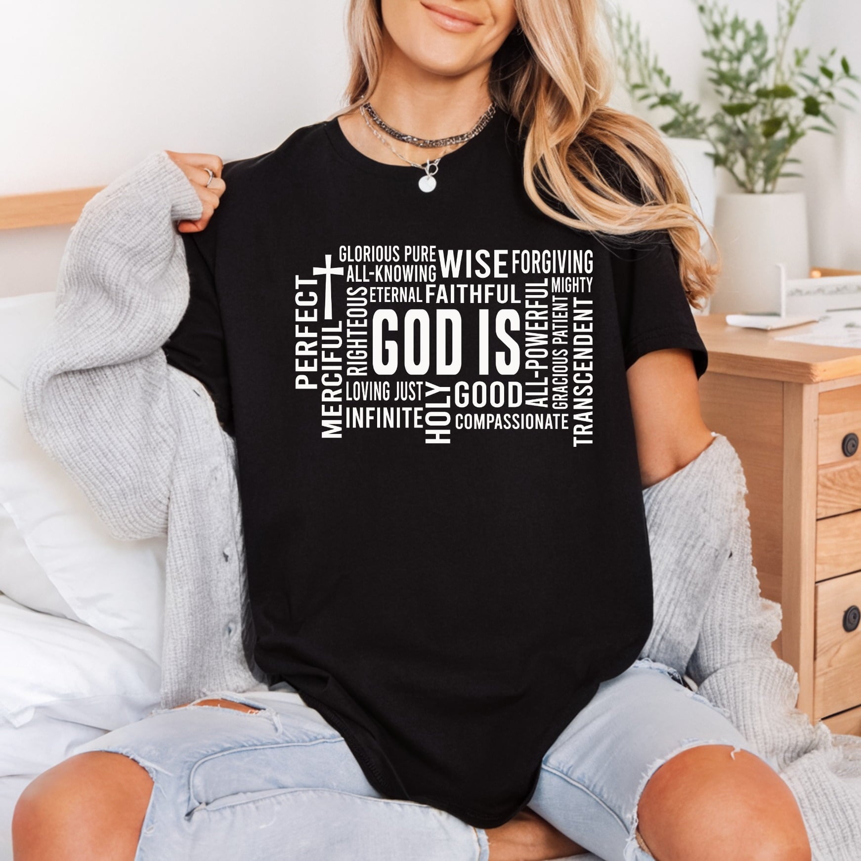 God Word Cloud Faith-based Christian Faith Ready to Press DTF Transfer for Dtf