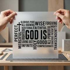 God Word Cloud Faith-based Christian Faith Ready to Press DTF Transfer for Dtf