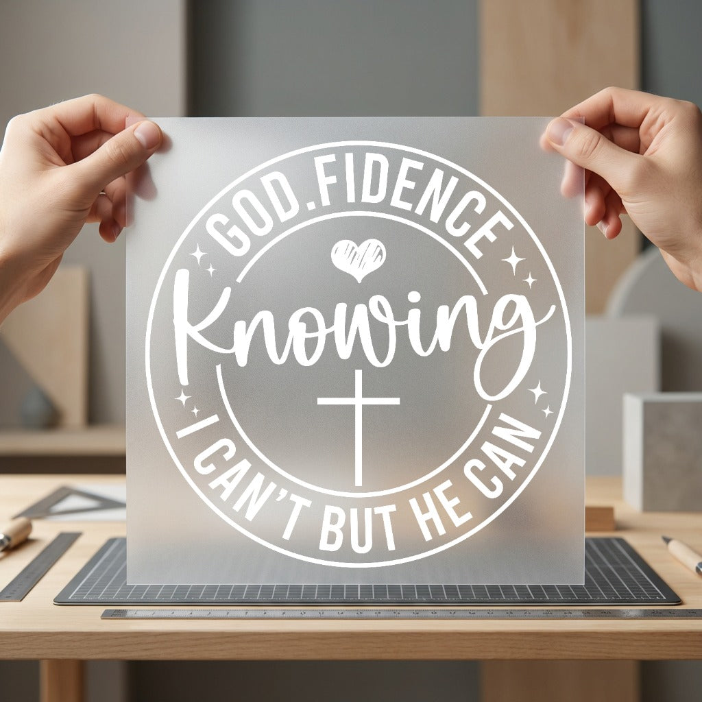 Godfidence Knowing Christian Diy Christian Faith Ready to Press DTF Transfer for Dtf
