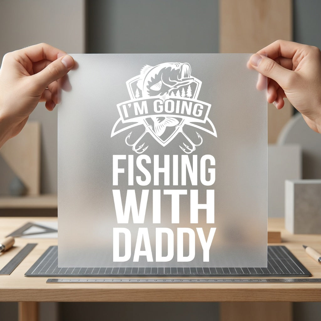 Going Fishing Daddy Dad Father Dad Ready to Press DTF Transfer for Dtf