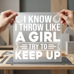 Golf Girl Power Empowering Awareness & Causes Collection Empowerment Collection Ready to Press DTF Transfer for Dtf