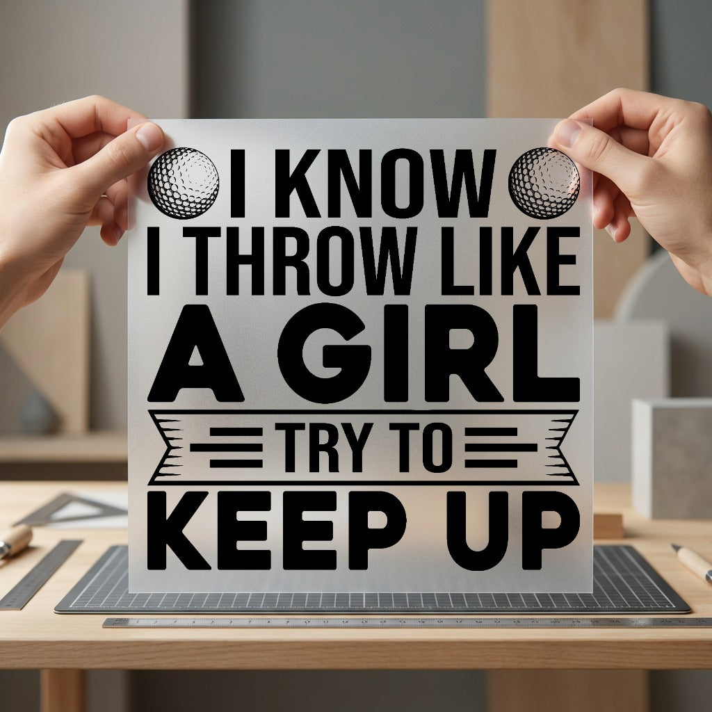 Golf Girl Power Empowering Awareness & Causes Collection Empowerment Collection Ready to Press DTF Transfer for Dtf