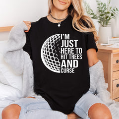 Golfing Humor Hit Trees Dad Funny Ready to Press DTF Transfer for Dtf