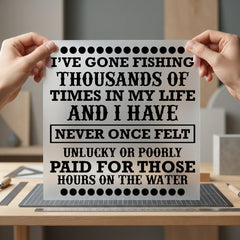 Gone Fishing Quote Enthusiast Dad Fishing Ready to Press DTF Transfer for Dtf