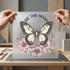 Good Butterfly Vintage Floral Vintage Retro Ready to Press DTF Transfer for Dtf