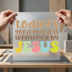 Good Mood Jesus Retro Christian Faith Ready to Press DTF Transfer for Dtf