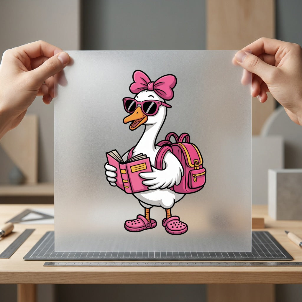 Goose Book Backpack Animal Funny Ready to Press DTF Transfer for Dtf