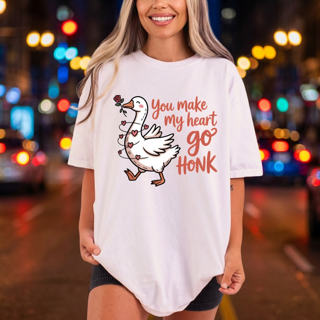 Goose You Make Heart Valentine Funny Ready to Press DTF Transfer for Dtf