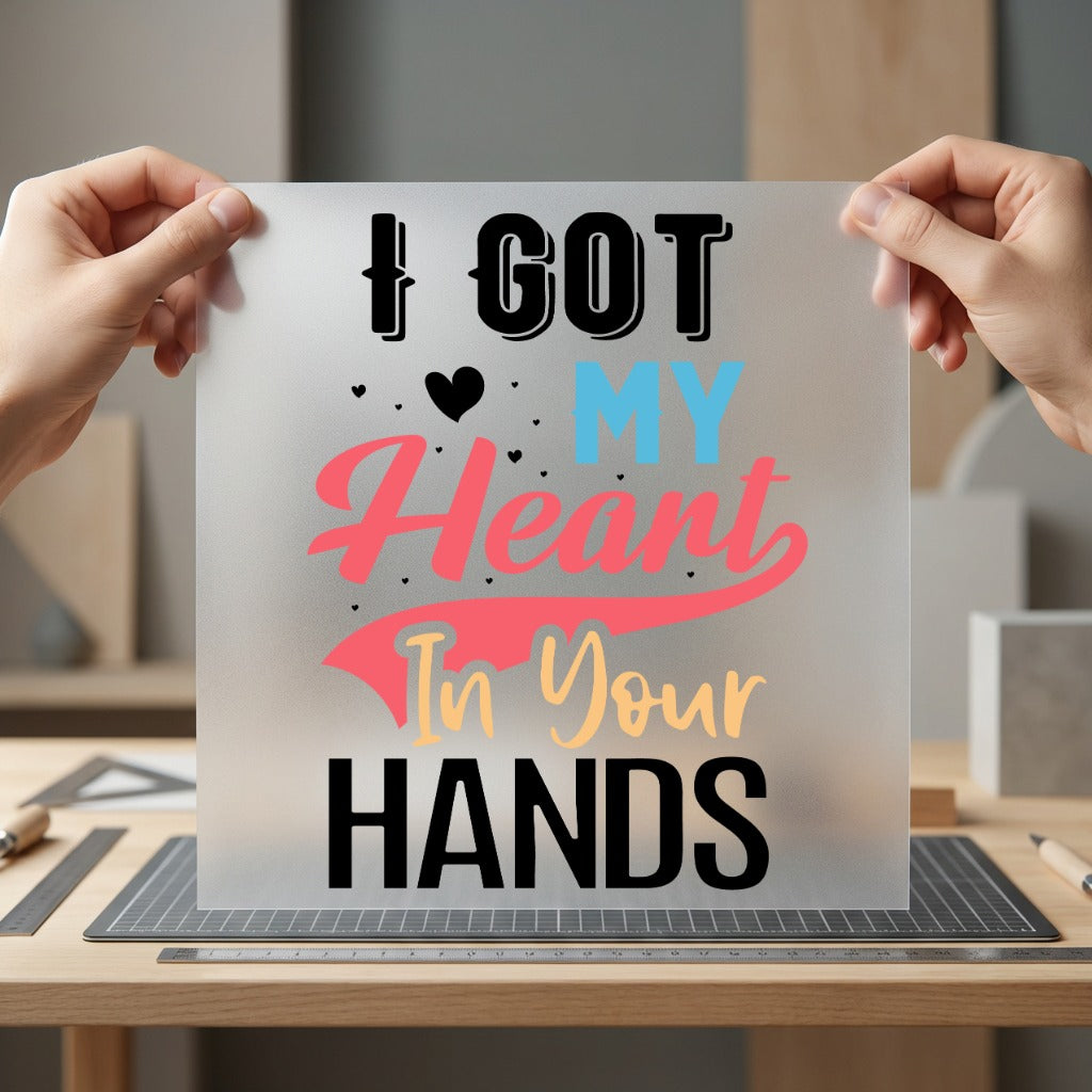 Got Heart Hands Romantic Valentine Ready to Press DTF Transfer for Dtf