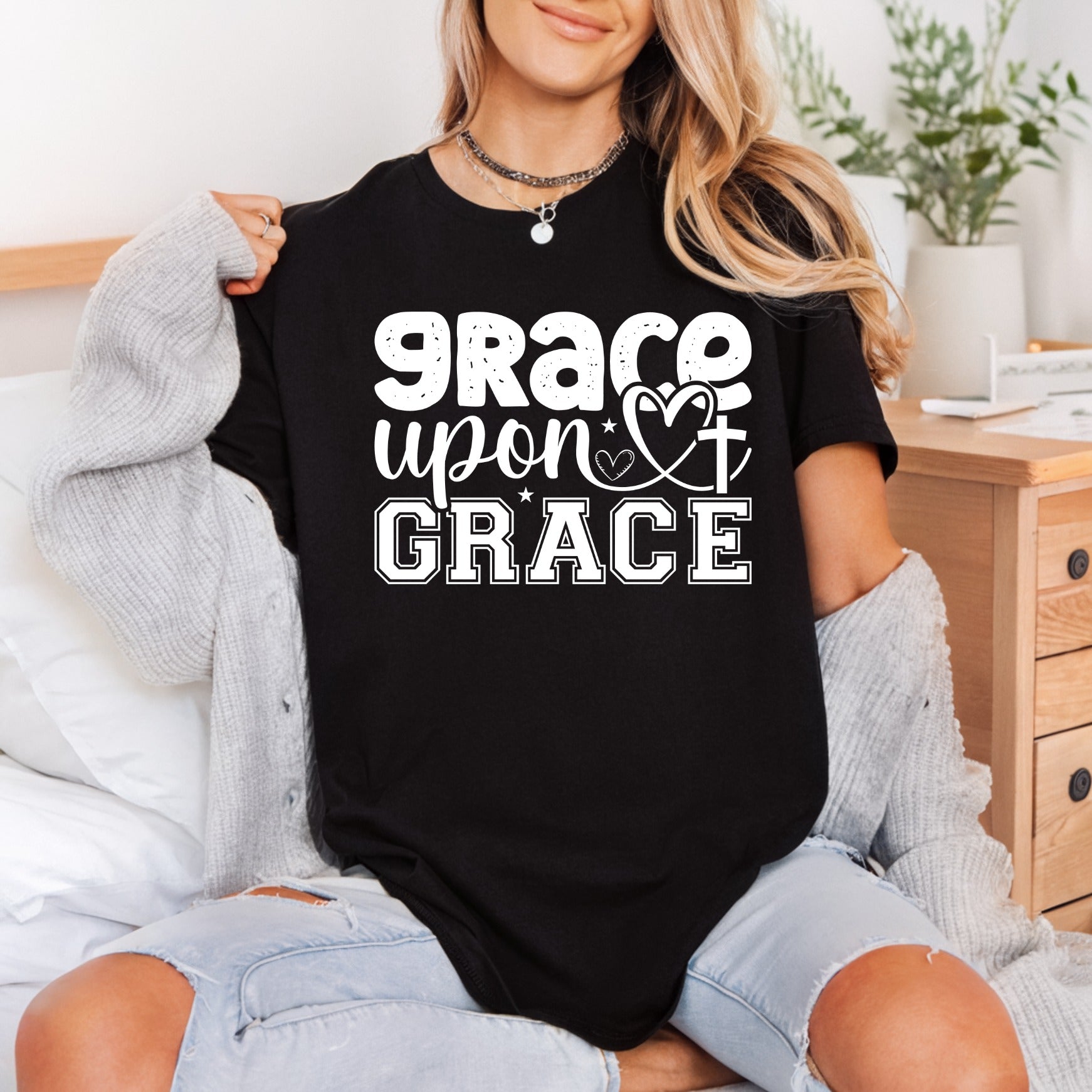Grace Upon Faith Diy Christian Faith Ready to Press DTF Transfer for Dtf