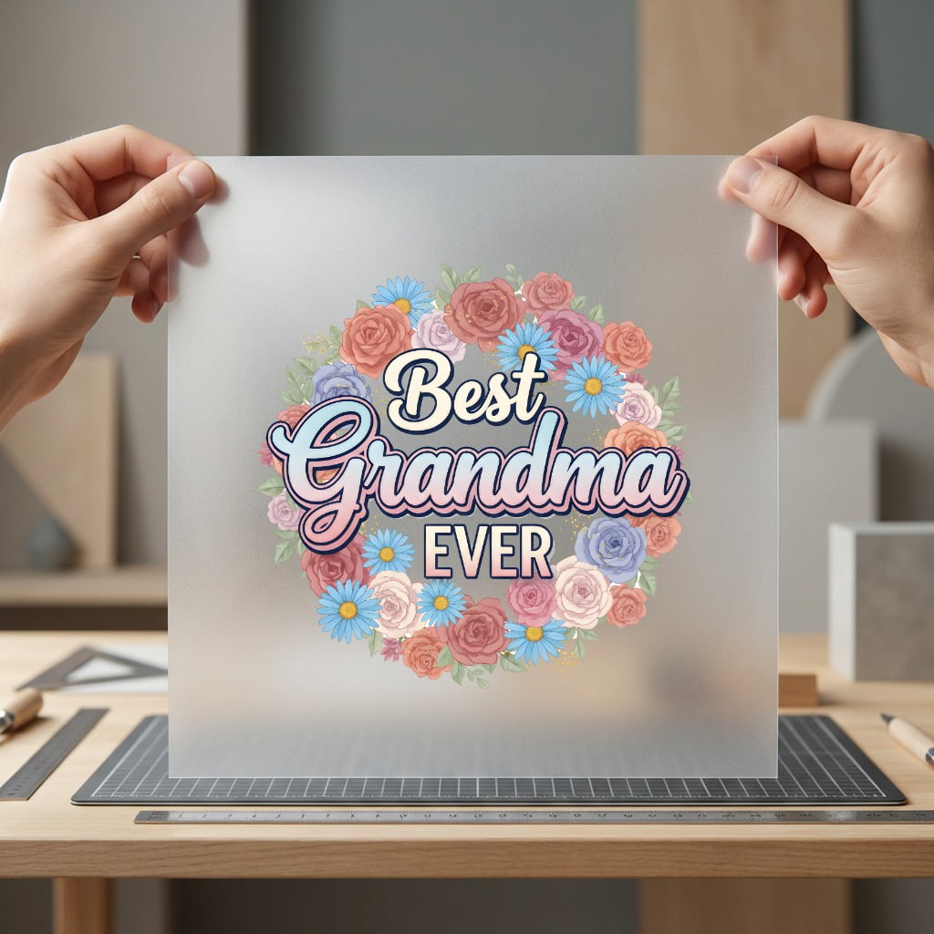 Grandma Ever Floral Wreath Grandma Retro Ready to Press DTF Transfer for Dtf