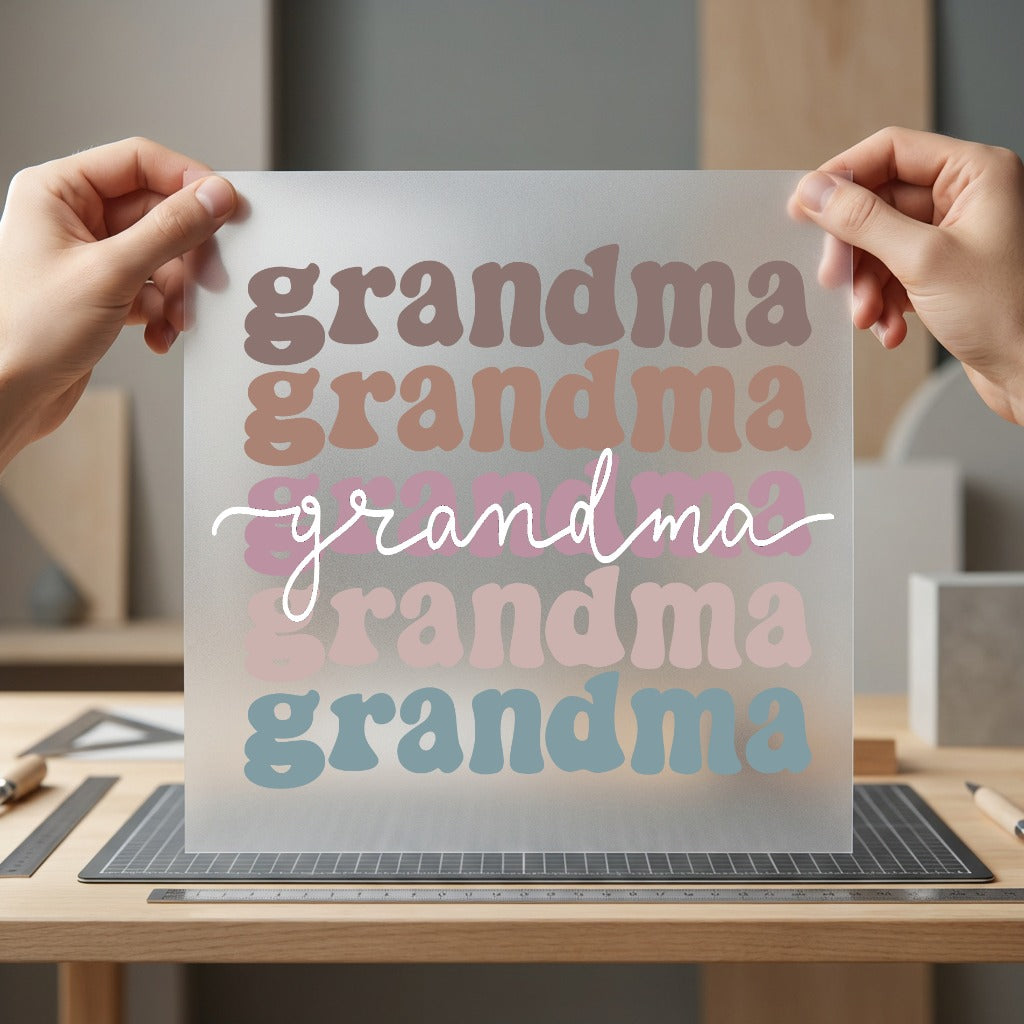 Grandma Retro Stack Boho Grandma Retro Ready to Press DTF Transfer for Dtf