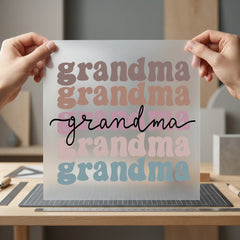 Grandma Retro Stack Boho Grandma Retro Ready to Press DTF Transfer for Dtf