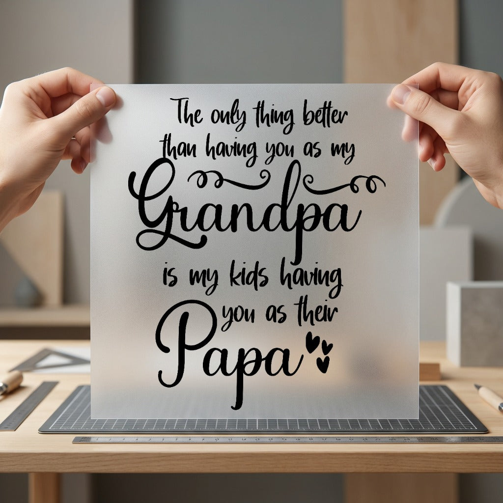 Grandpa Papa Love Family Papa Grandpa Ready to Press DTF Transfer for Dtf
