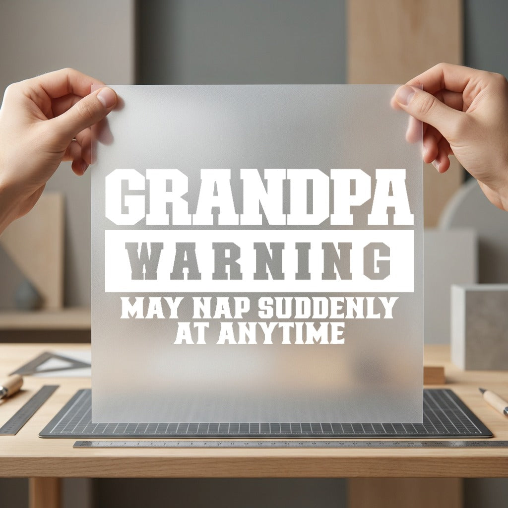 Grandpa Warning Humorous Diy Dad Grandpa Ready to Press DTF Transfer for Dtf