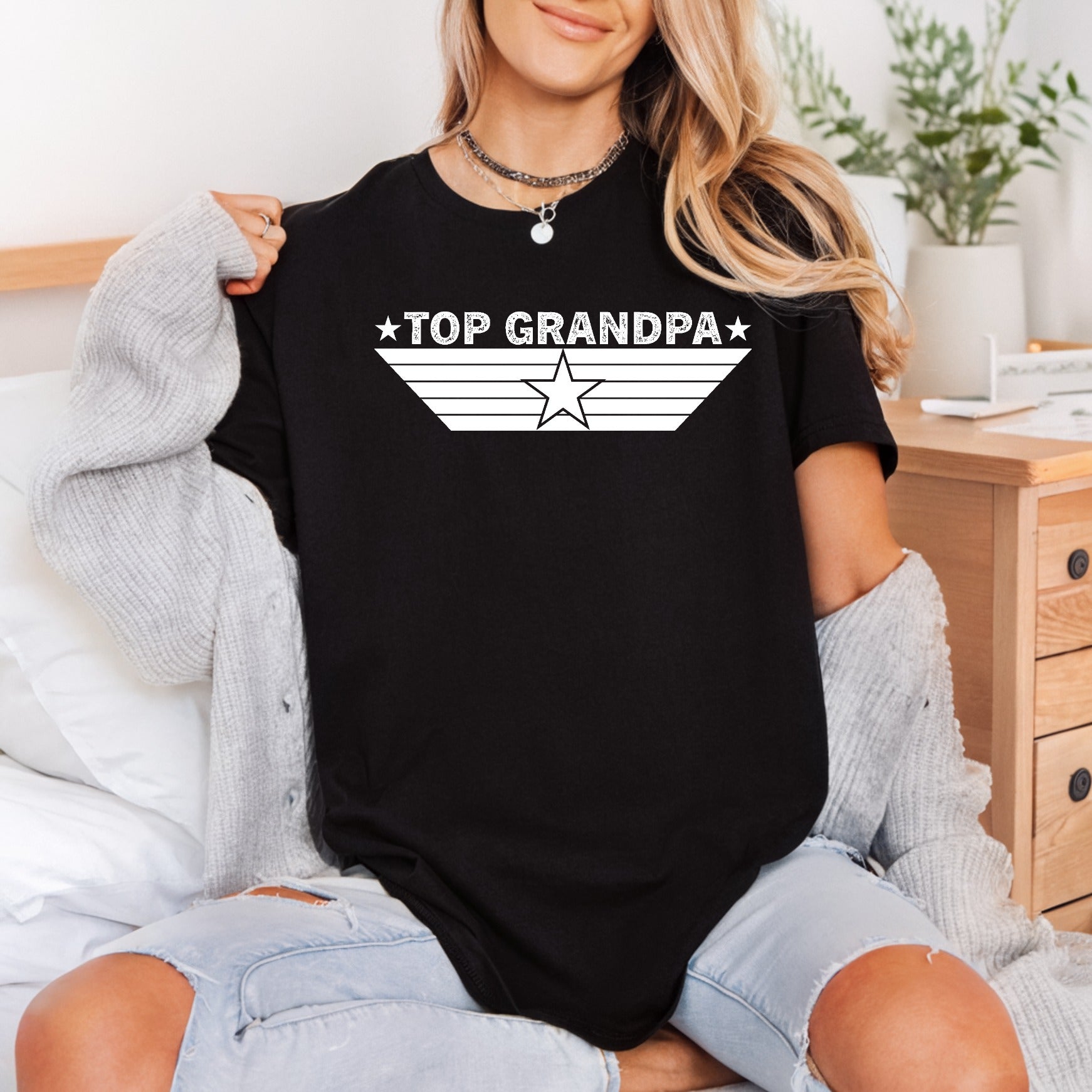Grandpa Wings Retro Diy Dad Grandpa Ready to Press DTF Transfer for Dtf