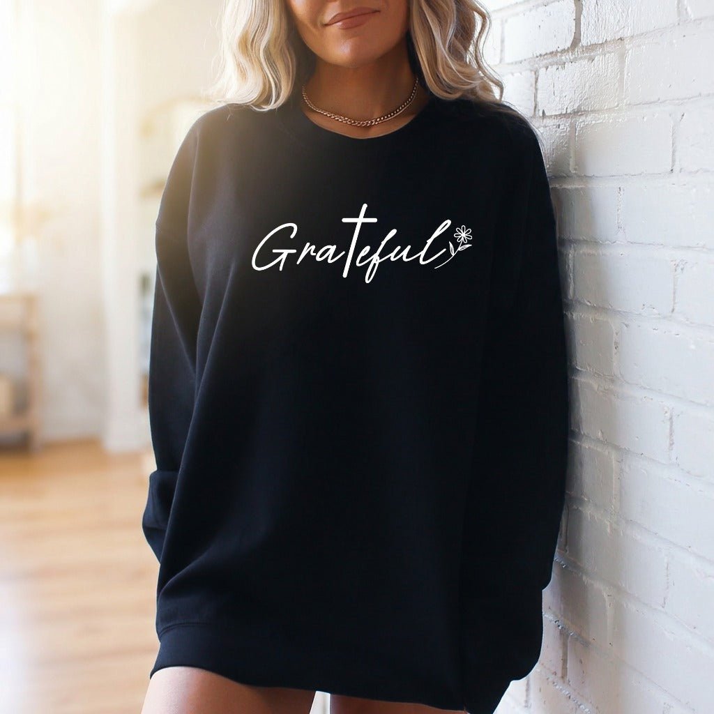 Grateful | Faith & Gratitude Sweatshirt - Luckets.com