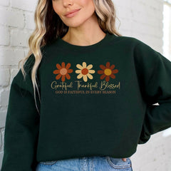 Grateful Thankful Blessed | Faithful Seasons Sweatshirt - Luckets.com