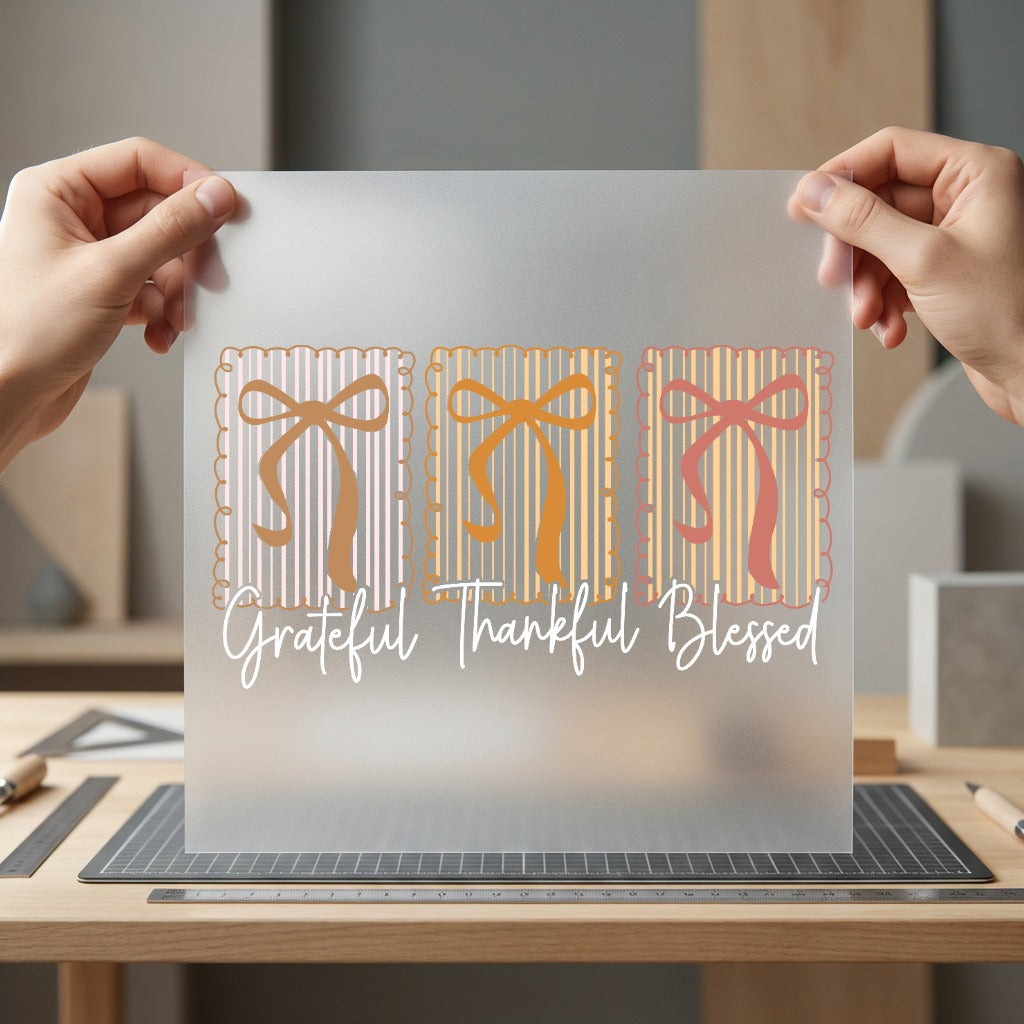 Grateful Thankful Blessed Fall Faith Blessed Ready to Press DTF Transfer for Dtf