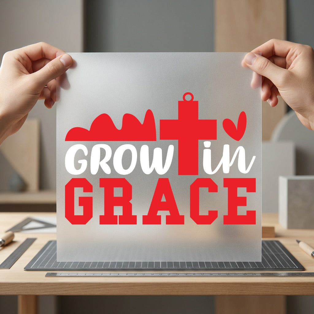 Grow Grace Christian Diy Christian Faith Ready to Press DTF Transfer for Dtf
