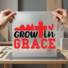 Grow Grace Christian Diy Christian Faith Ready to Press DTF Transfer for Dtf
