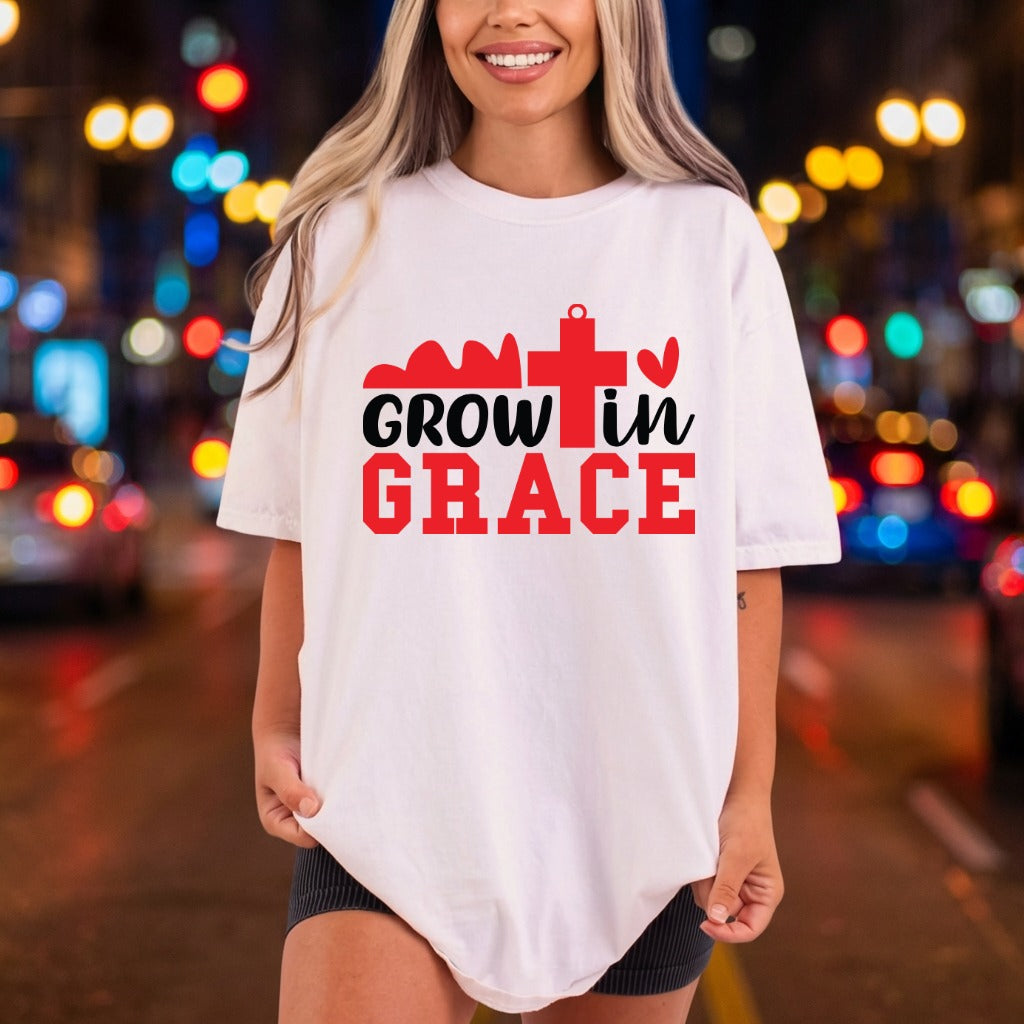 Grow Grace Christian Diy Christian Faith Ready to Press DTF Transfer for Dtf